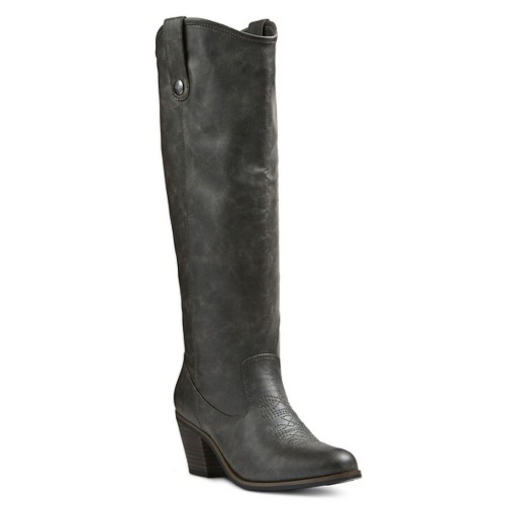 Mossimo Esmeralda Western Cowboy Charcoal Boots